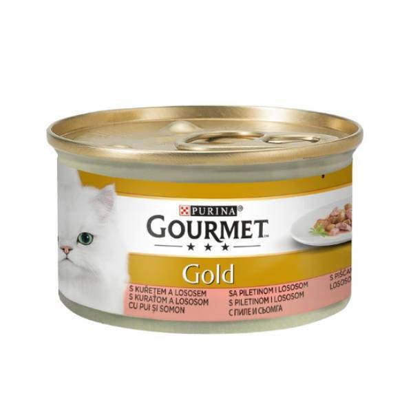 PURINA Gourmet Gold Cat Cig Chicken & Salmon in Sauce 85 g