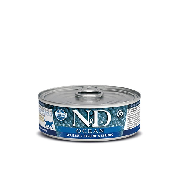 N&D Can Cat Ocean Sea Bass, Sardine & Shrimps
