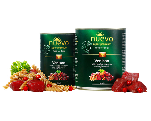 NUEVO Venison With Noodles, Cowberry and Safflower oil