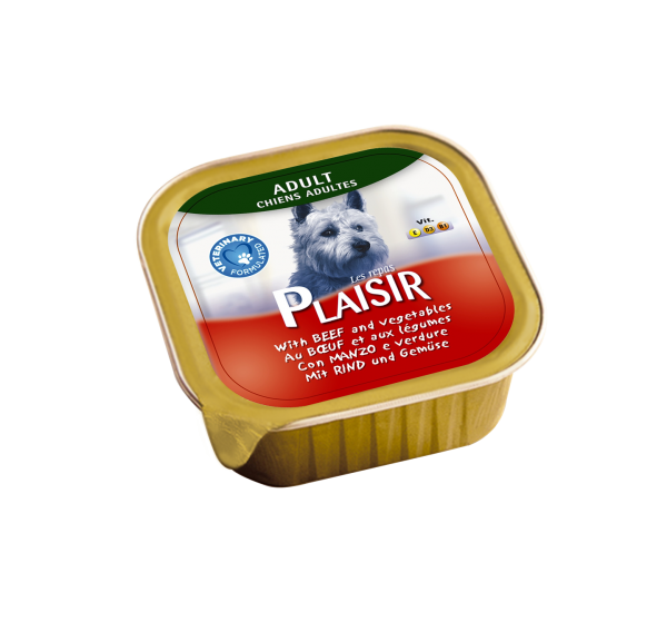 PLAISIR Dog Pate Beef & Vegetables 150 g